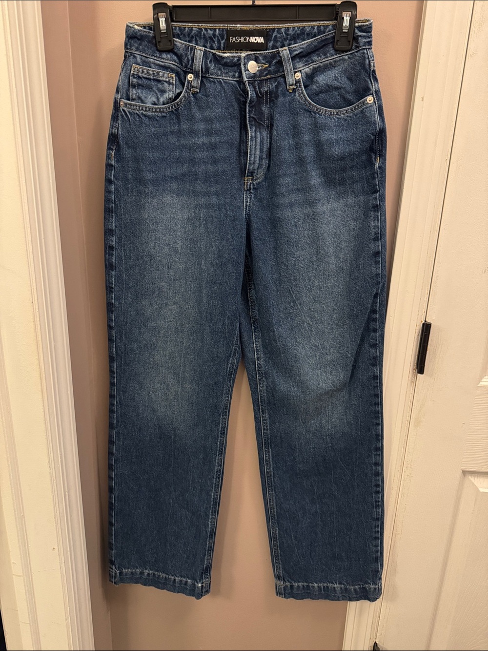 Fashion Nova Medium Blue High-Rise Denim Jeans - Picture 2 of 3